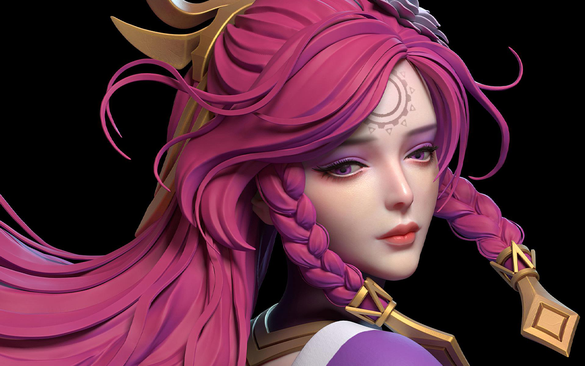 王者荣耀"伽罗"建模完整教学,zbrush人物建模