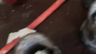 缠胶带开始铸型制造