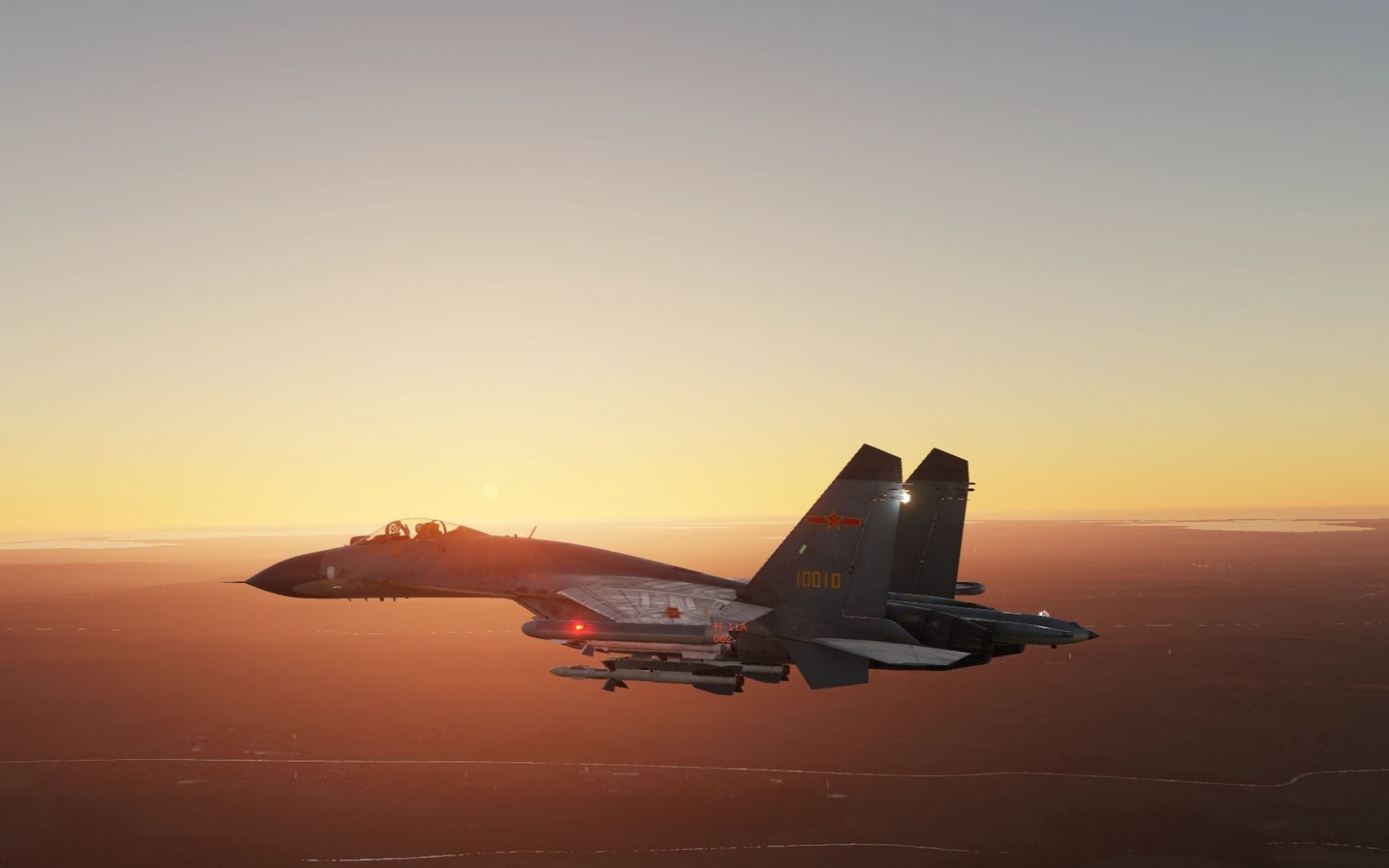 【DCS World】歼11A冷启动及起飞降落简单教程单机游戏热门视频