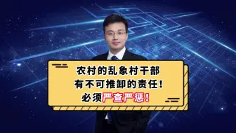 农村的乱象村干部有不可推卸的责任！必须严查严惩！