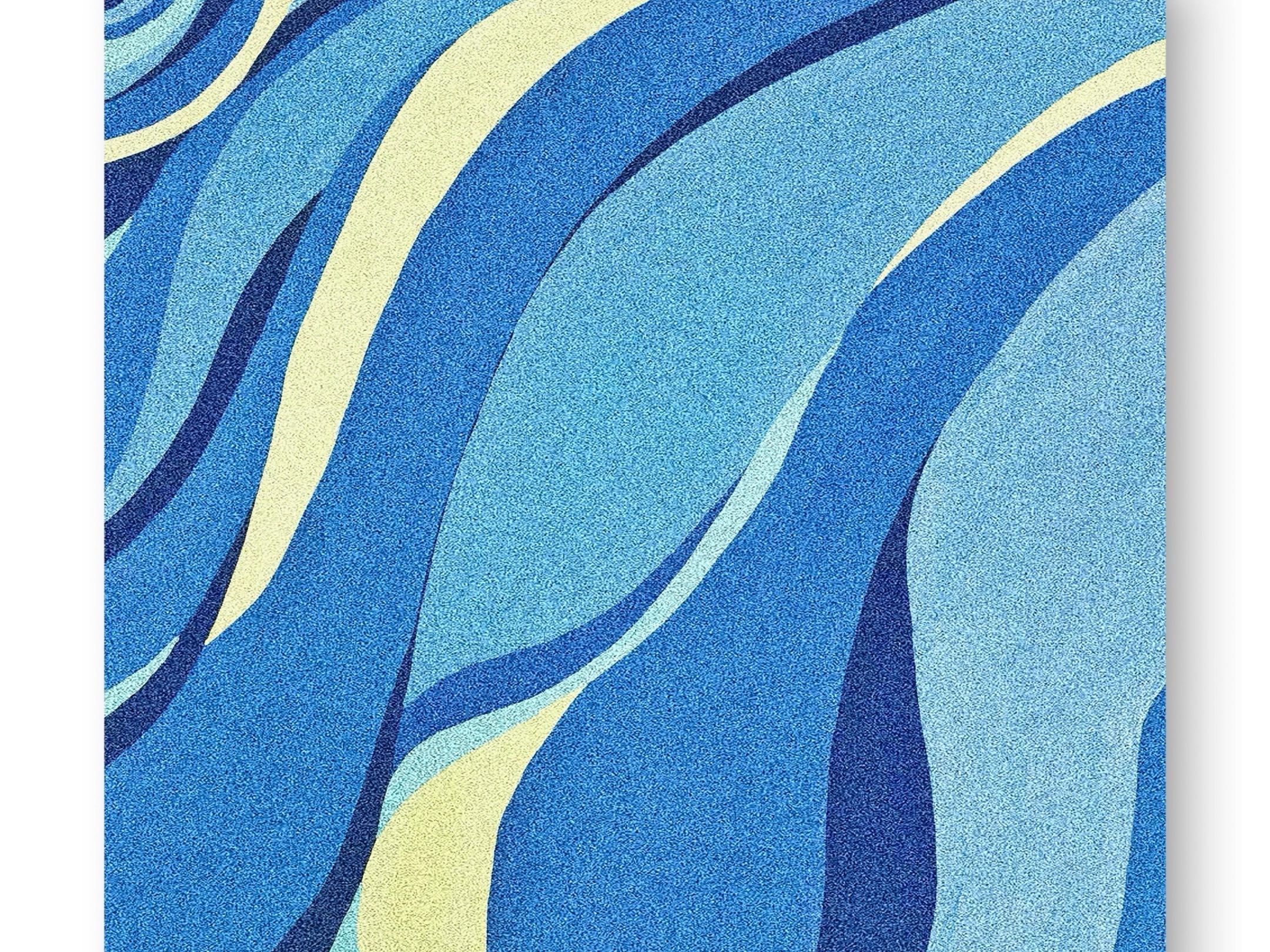 蓝色波纹の美学解析!极简线条藏着多少设计巧思?