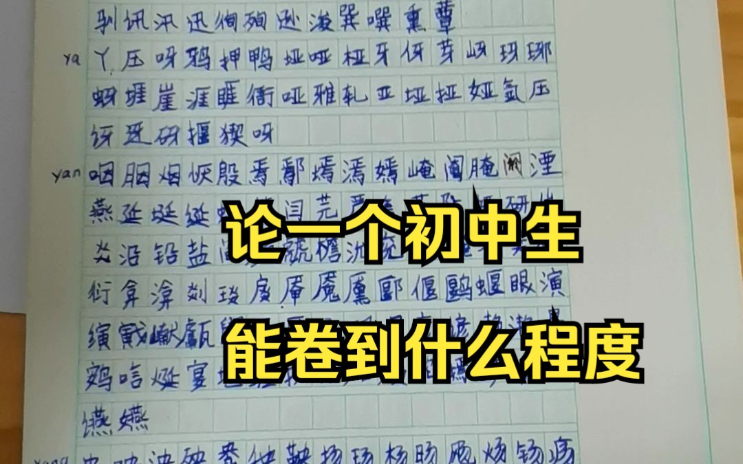 【世界第一】手抄新华字典全部正体字!哔哩哔哩bilibili