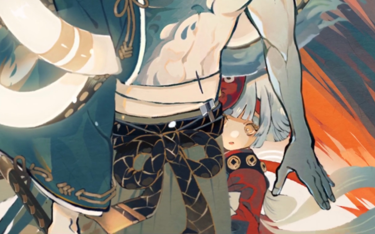 阴阳师 sp荒川之主 剧情cg (02)- 咸鱼不咸…还很刚