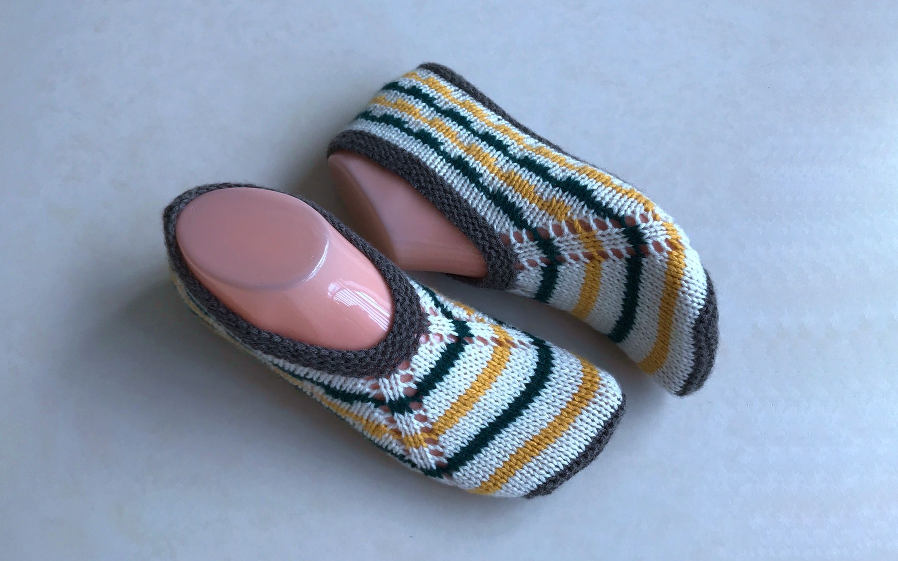 【轻描编织】条纹地板袜,白绿黄咖啡四色搭配,简洁清新,舒适合脚