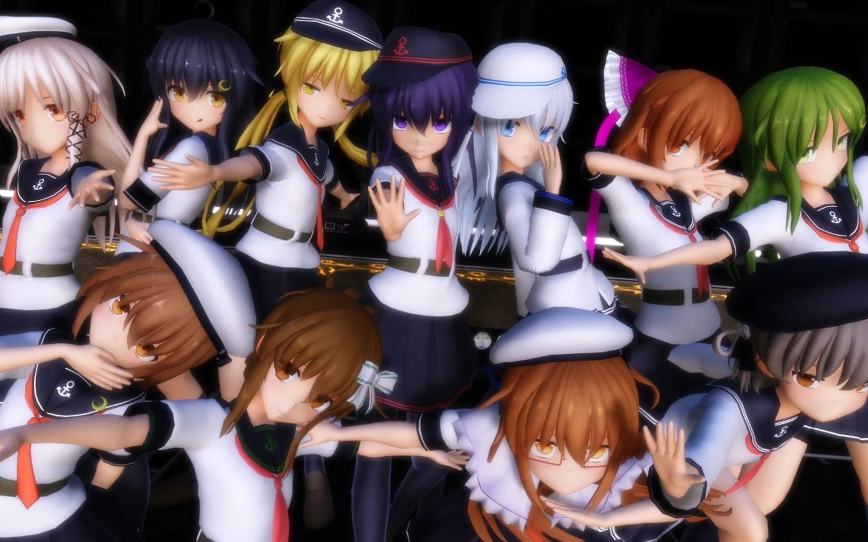 【mmd舰c】エボシ式第六驱逐队99睦月型「help me!」