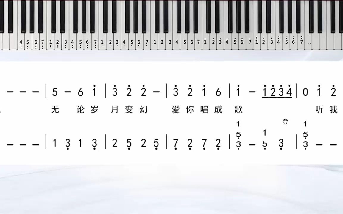 [图]听我说谢谢你钢琴曲 钢琴简易简谱独奏