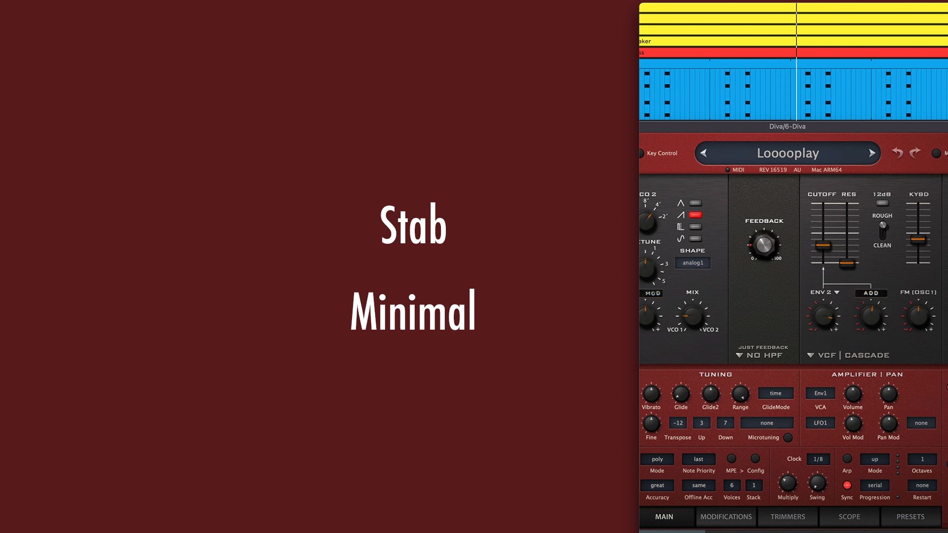 一个简单的齿波Stab Minimal《声音设计》 Ableton Live Diva哔哩哔哩bilibili