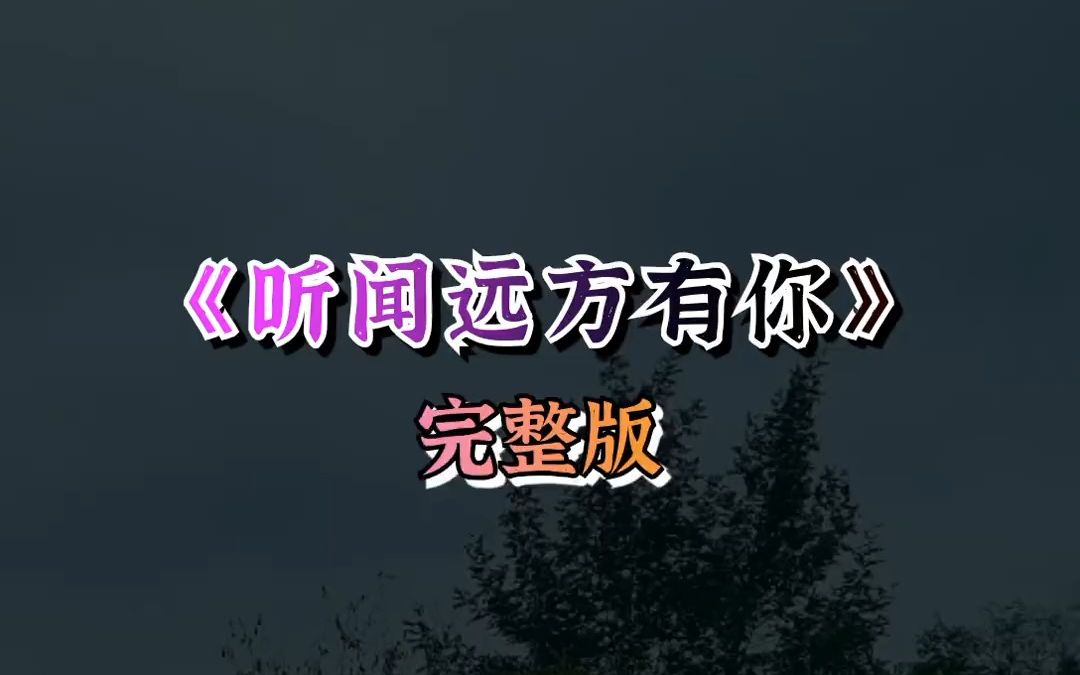 听闻远方有你 完整版哔哩哔哩bilibili