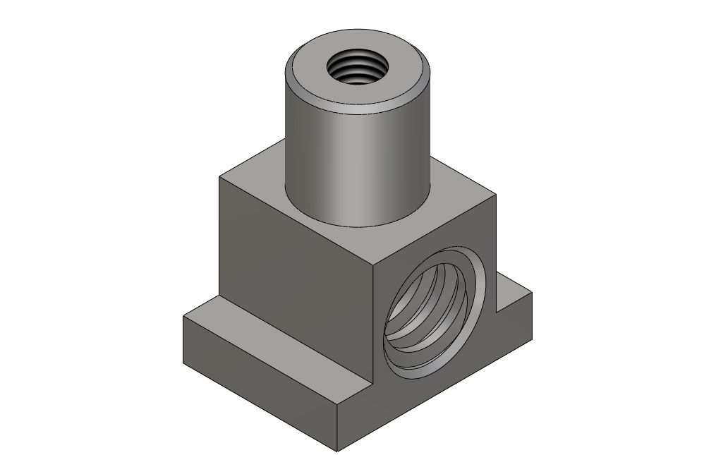 中望3d 虎钳 方块螺母