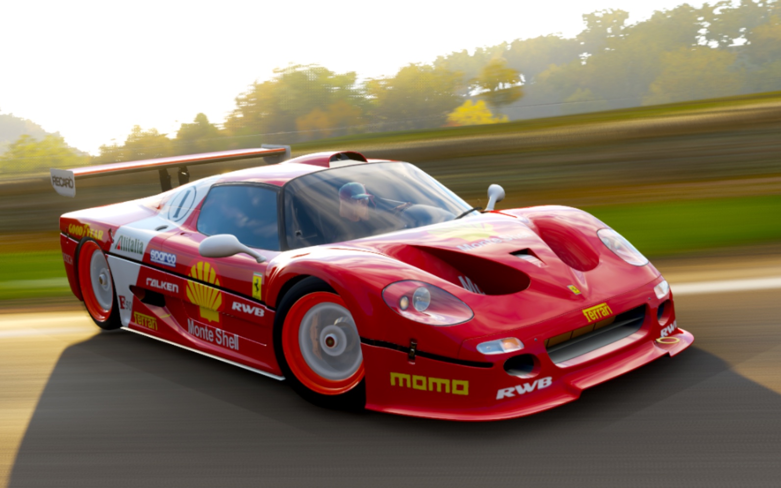 【地平线4】离别公路,驾驶法拉利f50,在田间小道中感受速度