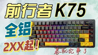 Descargar video: 【双十一铝坨坨推荐】前行者K75，全铝75卷王来了！249起！实际体验分享，双十一键盘推荐