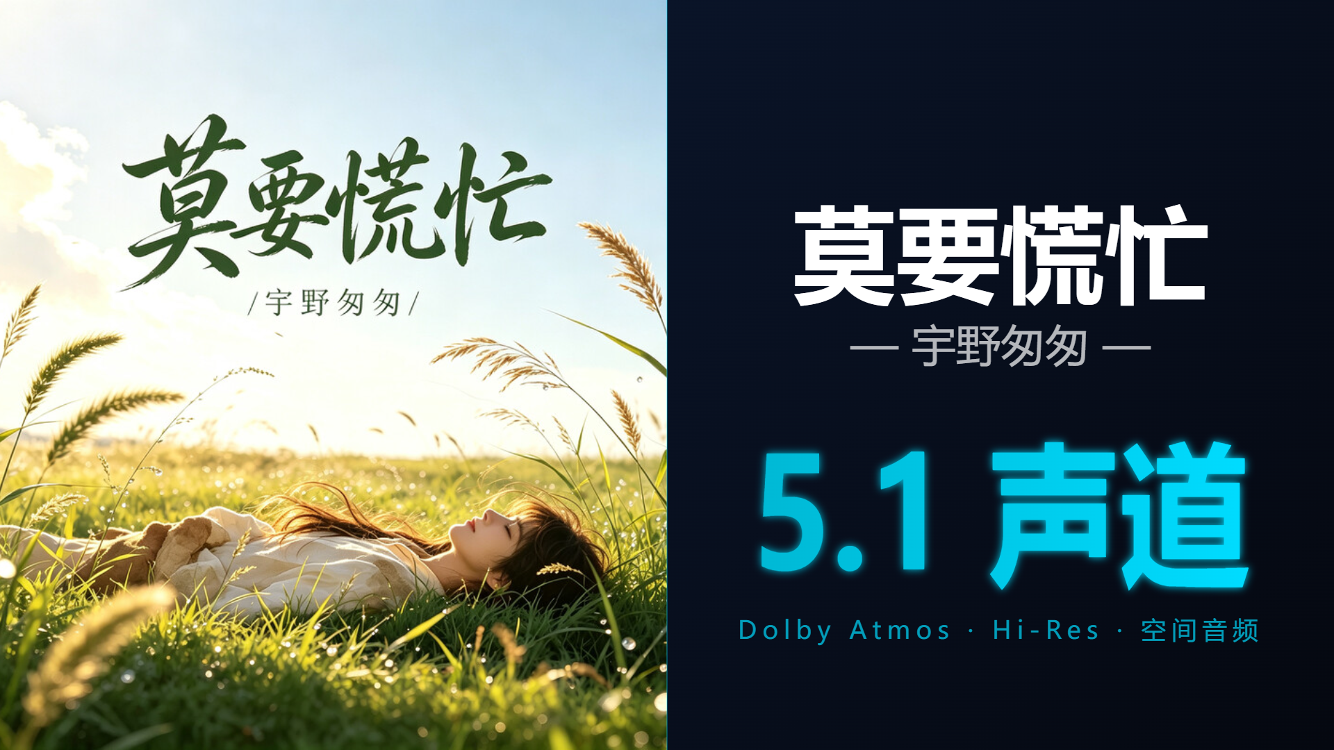 [Hi-Res + 5.1声道] 莫要慌忙 - 宇野匆匆 | DTS/Dolby Atmos杜比环绕全景声试音音频可视化