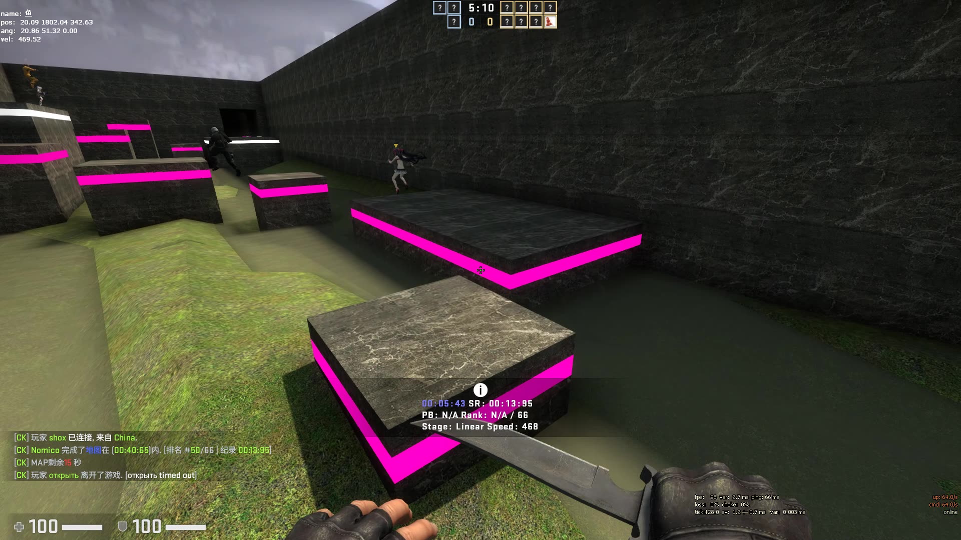 【csgo】看了b站几个连跳教学视频后前往社区kz地图的你