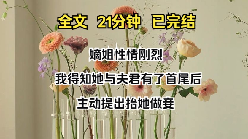 (完结文)嫡姐性情刚烈. 我得知她与夫君有了首尾后,主动提出抬她做妾.哔哩哔哩bilibili