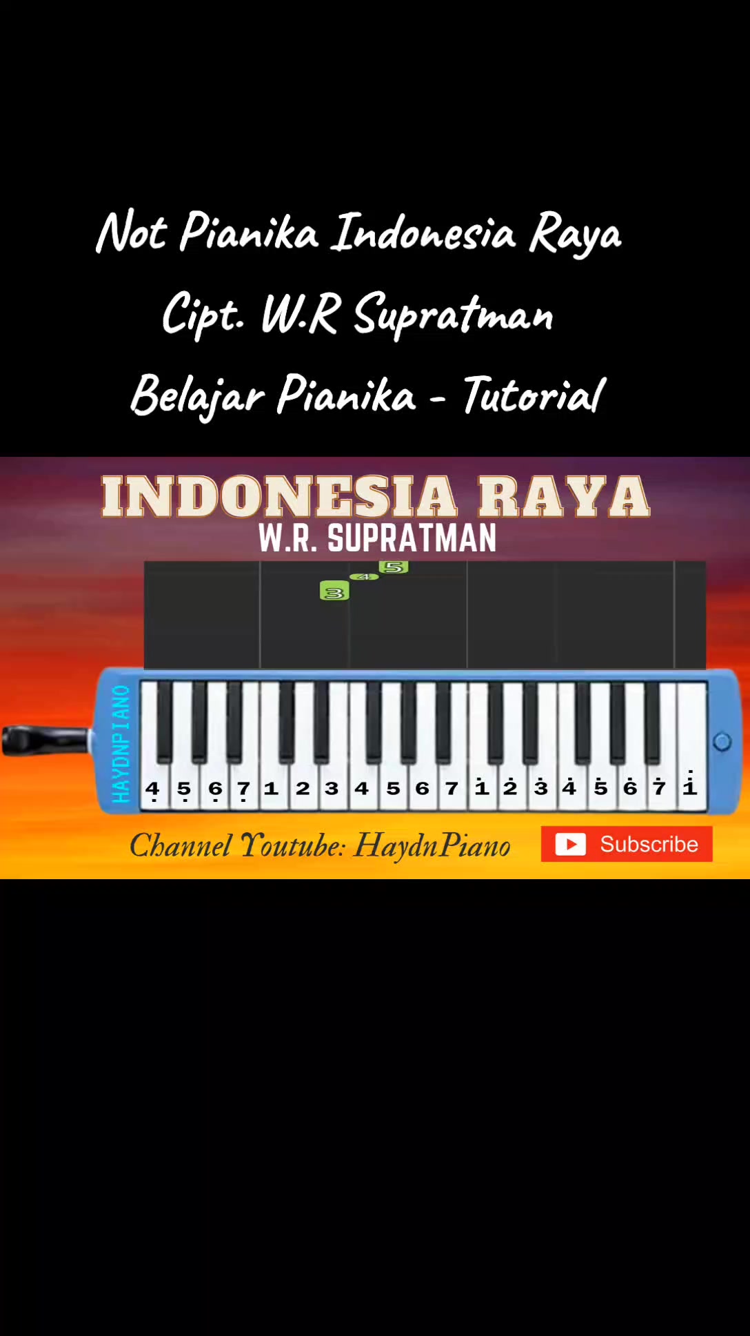 [图]不是Pianika印度尼西亚Raya Cipt。W.R Supratman Belajar Pianika 教程