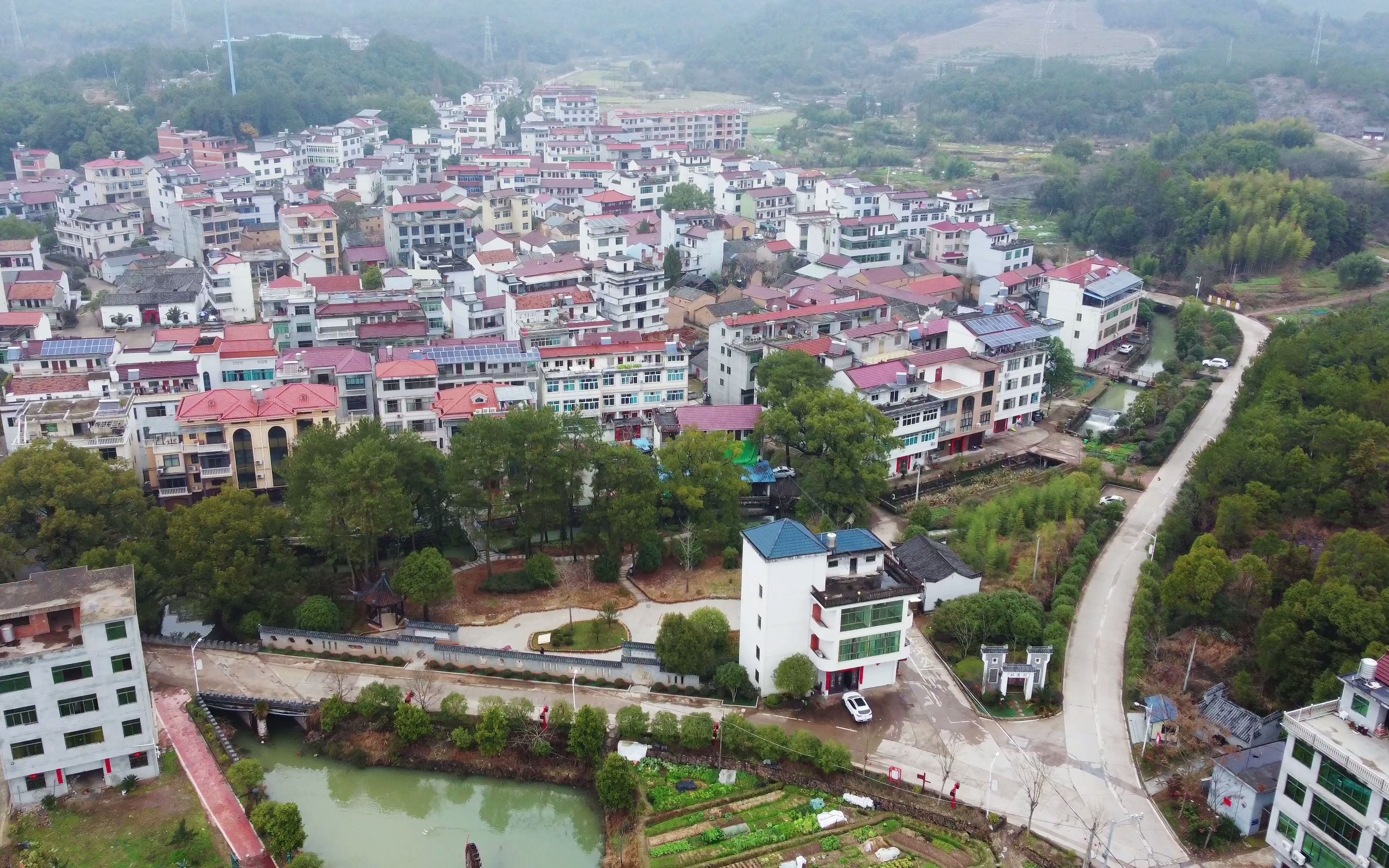 农村世勇航拍浙江金华永康市花街镇双溪村农村风景