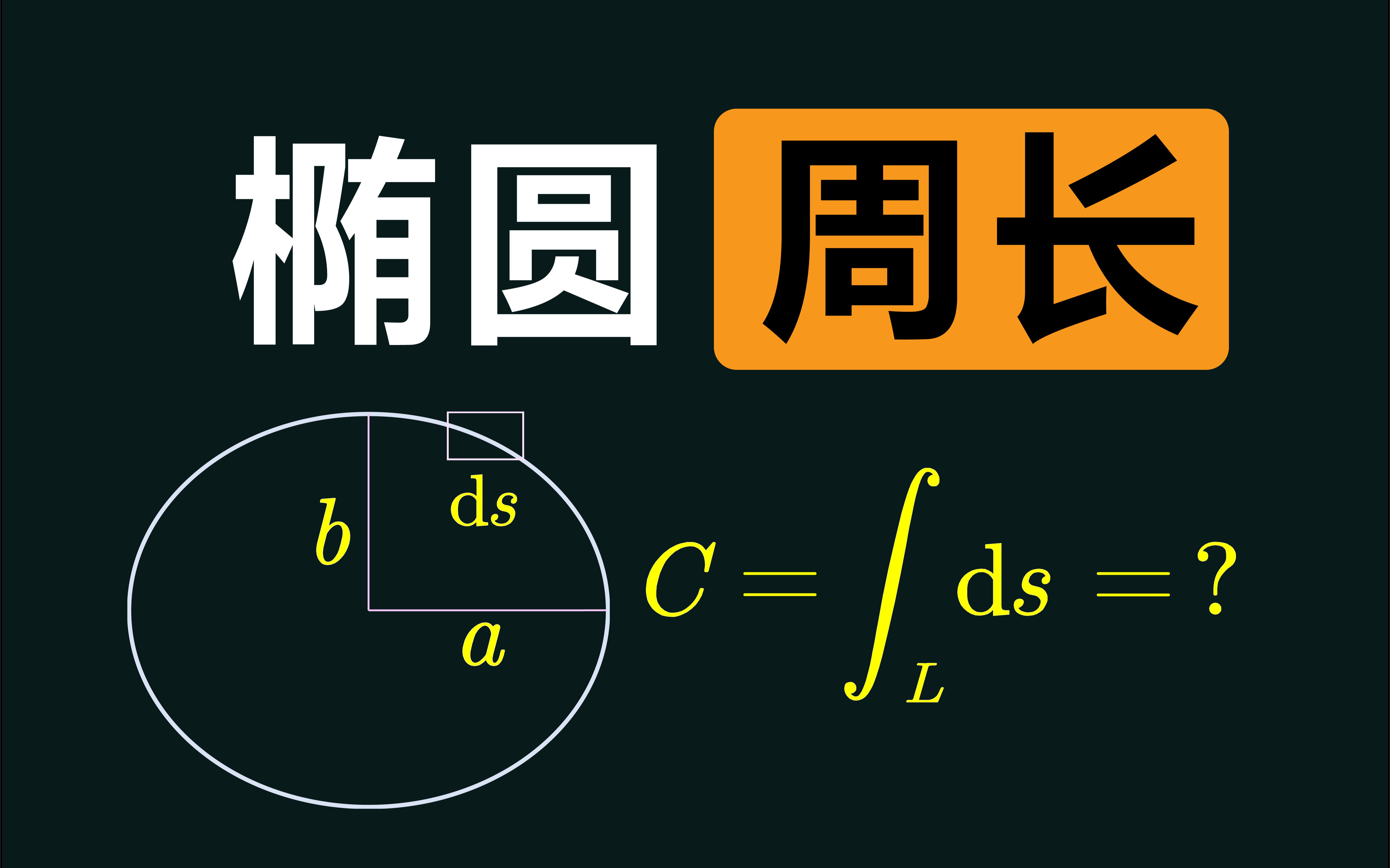 [图]课本中不敢讲的椭圆周长公式究竟是怎样的复杂形式？看完直呼好家伙！