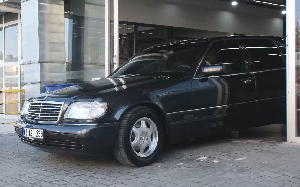 奔驰w140s级s600外观修复精洗ppf贴膜