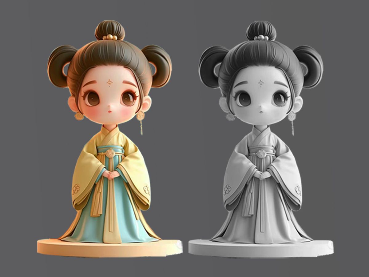 【zbrush雕刻】Q版古风小手办制作,适合小白学习的手办案例哔哩哔哩bilibili