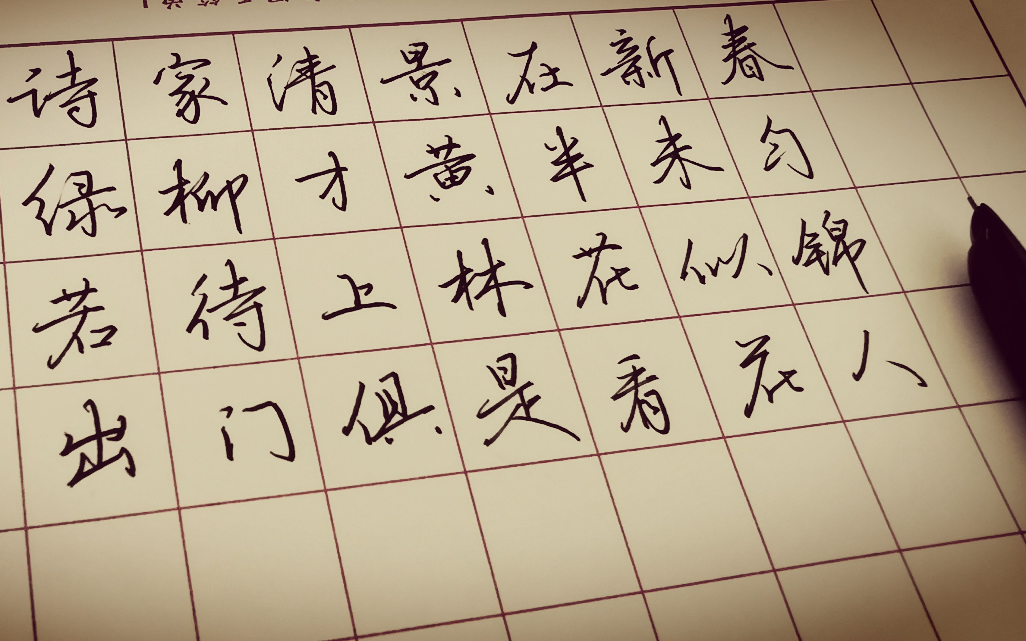 《城东早春》手写行楷,诗家清景在新春.