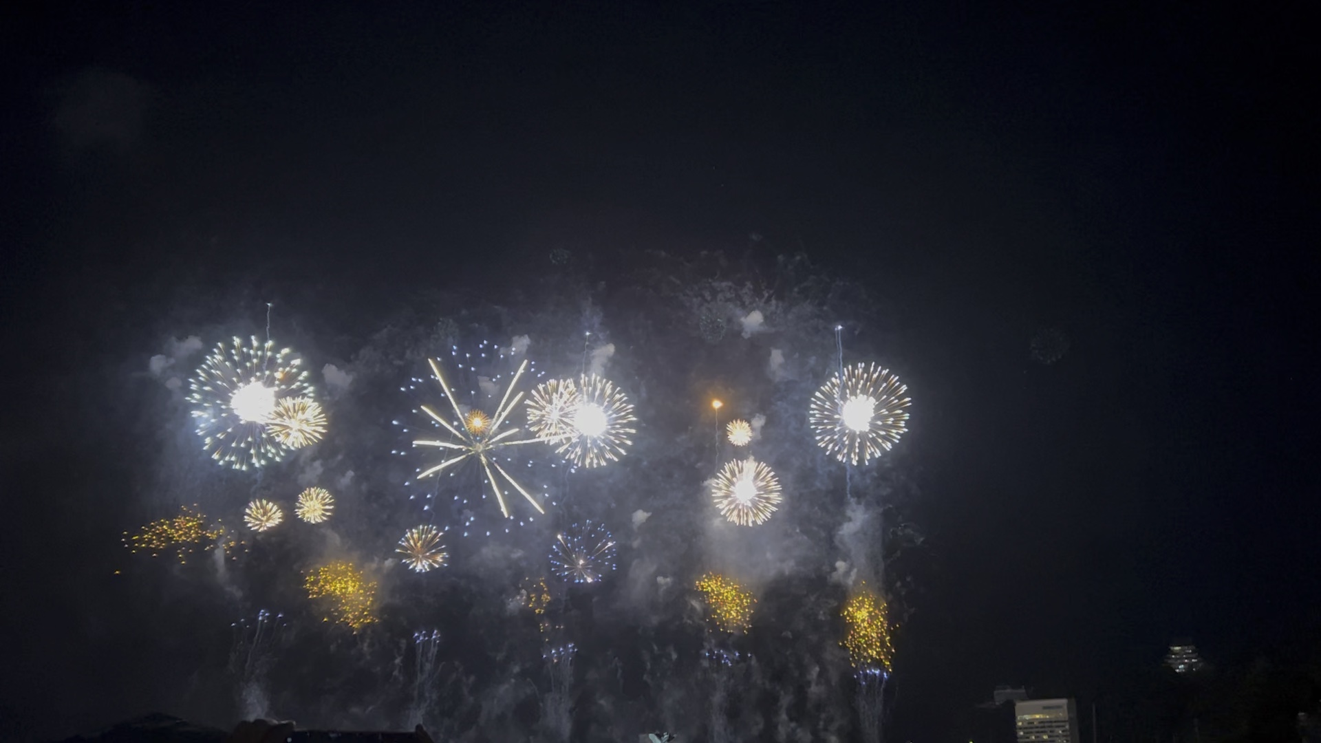 烟花绽放夜空美 | fireworks light up the night sky