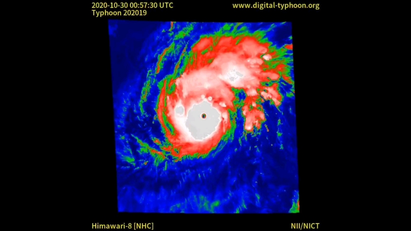 (热带气旋路径)2020年第19号超强台风天鹅路径动画