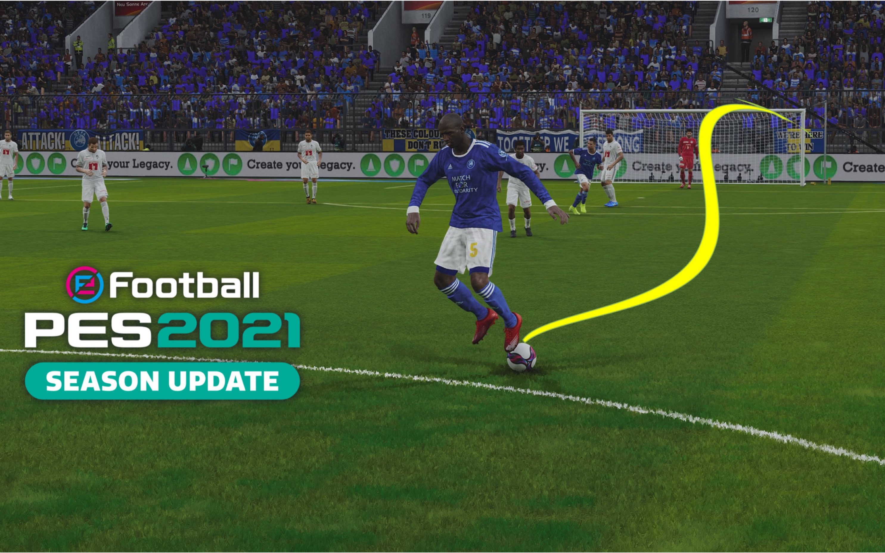 实况足球pes2021 电梯球落叶球运动战远射5佳球