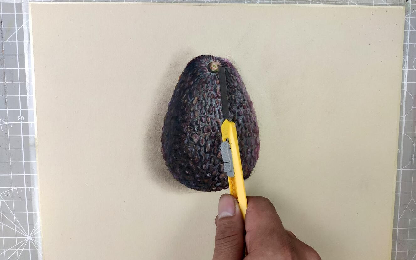 彩铅手绘,画一个牛油果!