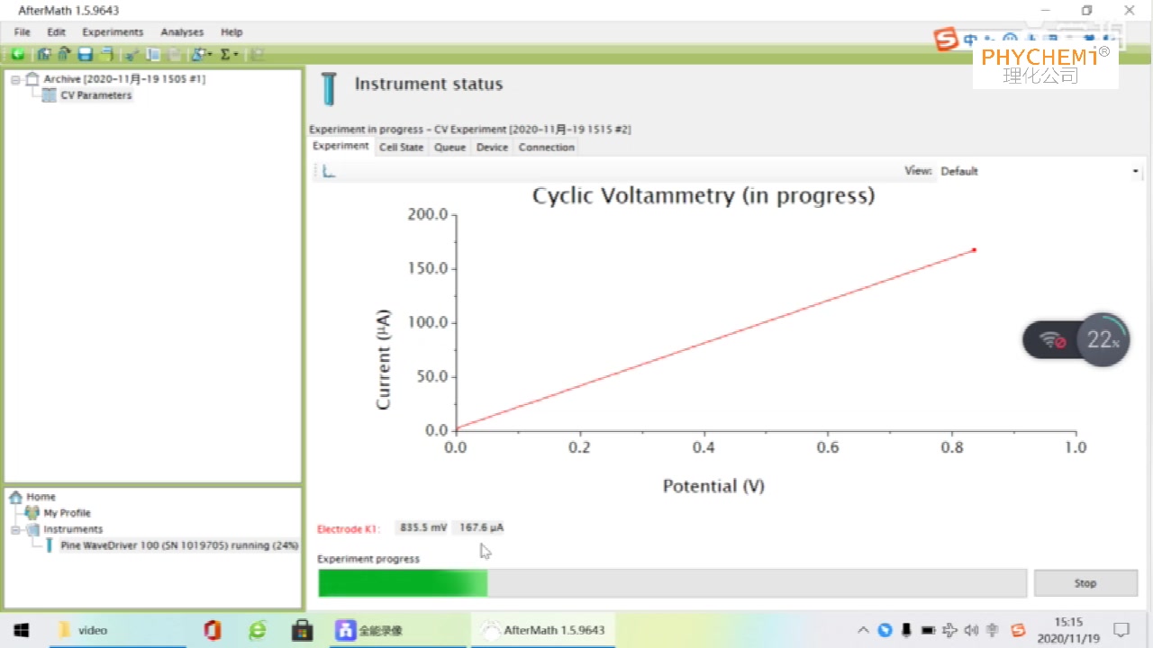美国PINE电化学工作站CV测试及数据分析哔哩哔哩bilibili