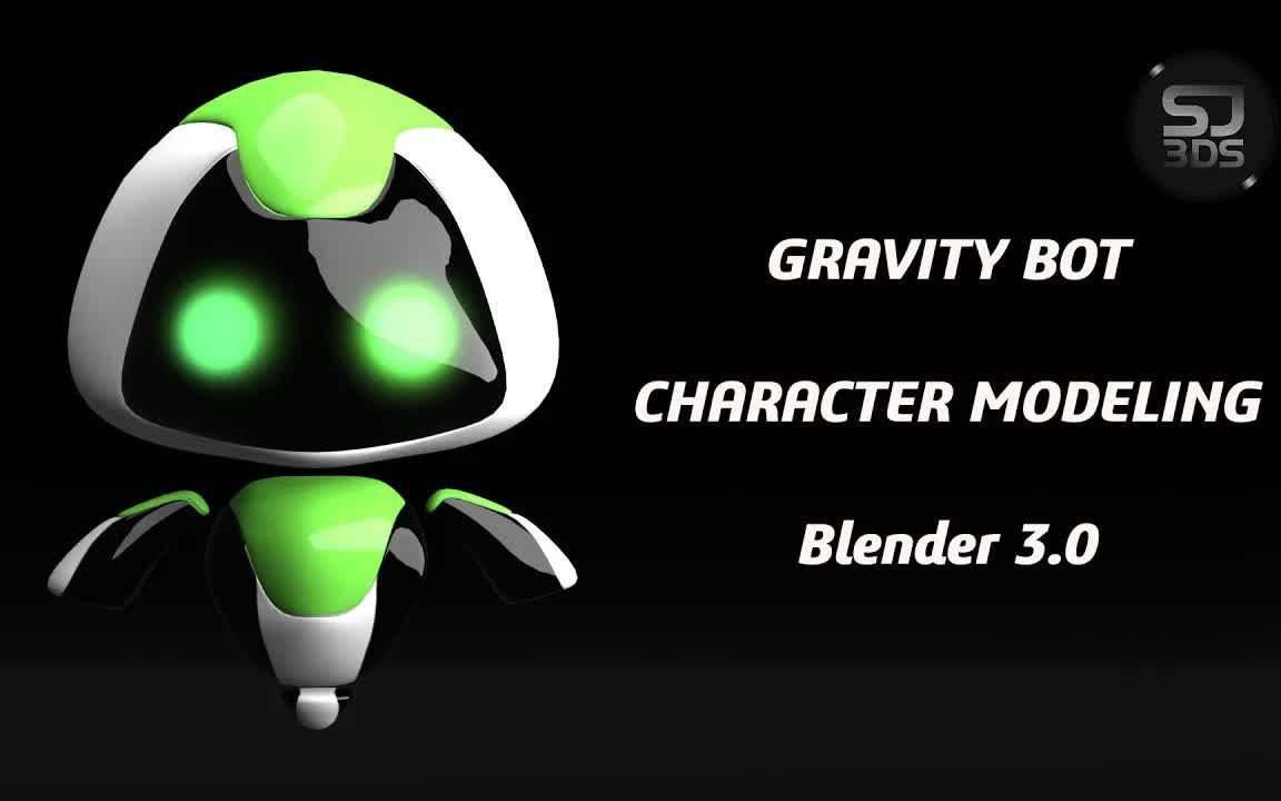 [图]iBlender中文版插件 Blender 科幻机器人建模 Blender 3.0 SJ 3D Studios 中的 Gravity B 教程Blender插件