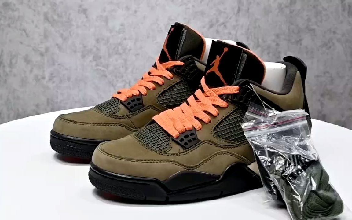 aj4 retro undftd 绒面革 军绿 jbm351 m1