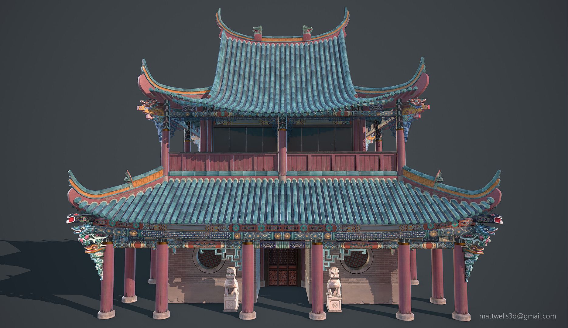 建模—国风建筑场景教学,基础场景搭建思路 瓦片制作 简单渲染讲解