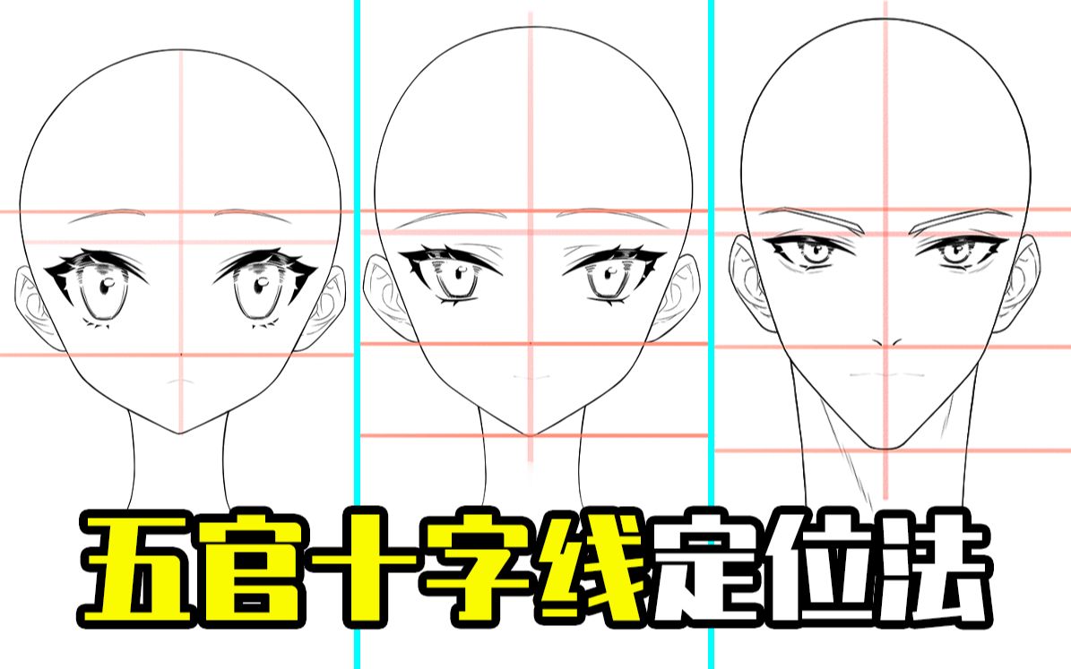 如何用十字线画出不同类型的脸?
