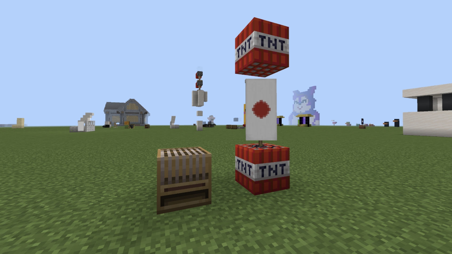 [minecraft违规国旗]在网易版制作日本国旗