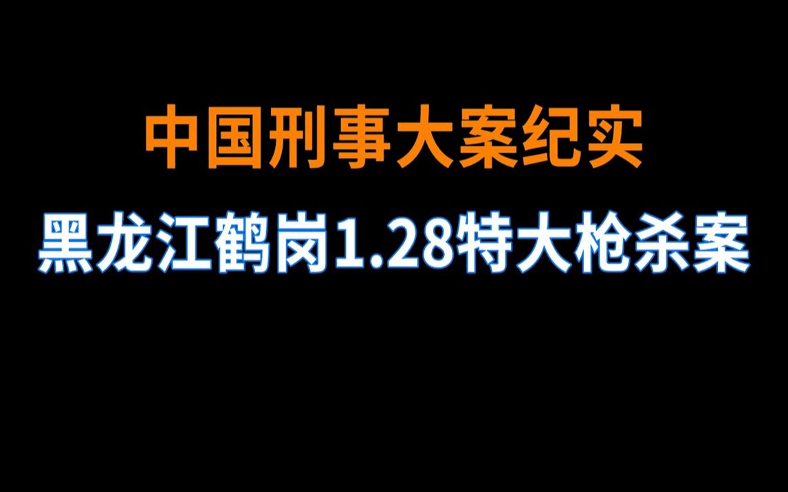 黑龙江鹤岗1ⷮŠ28特大枪杀案哔哩哔哩bilibili