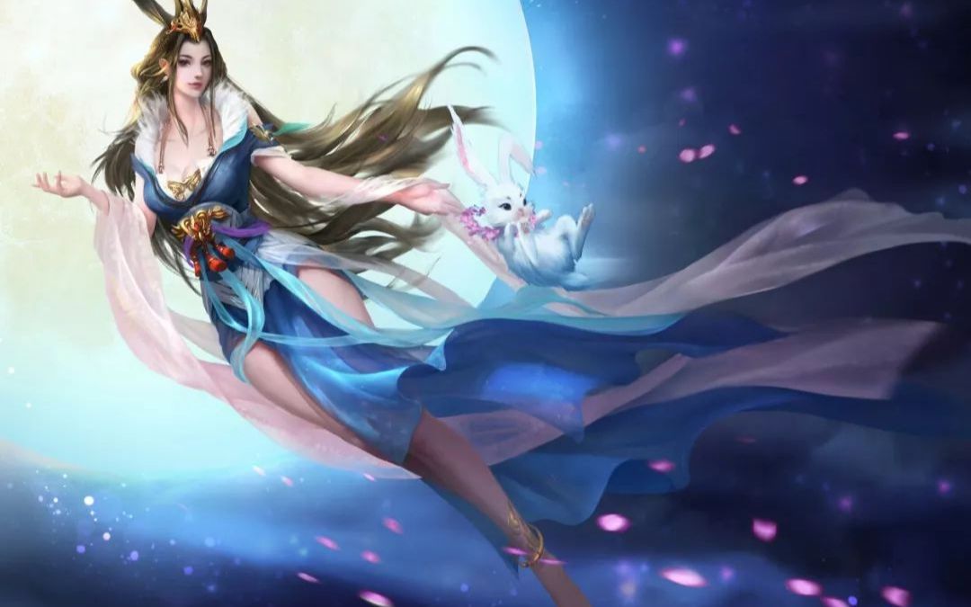 b站 第一个做《王者荣耀》新英雄嫦娥"3d模型!