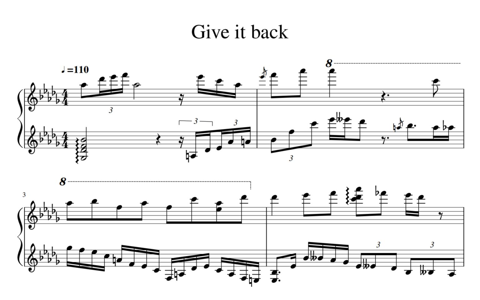 活动作品钢琴咒术回战ed2giveitback翻弹