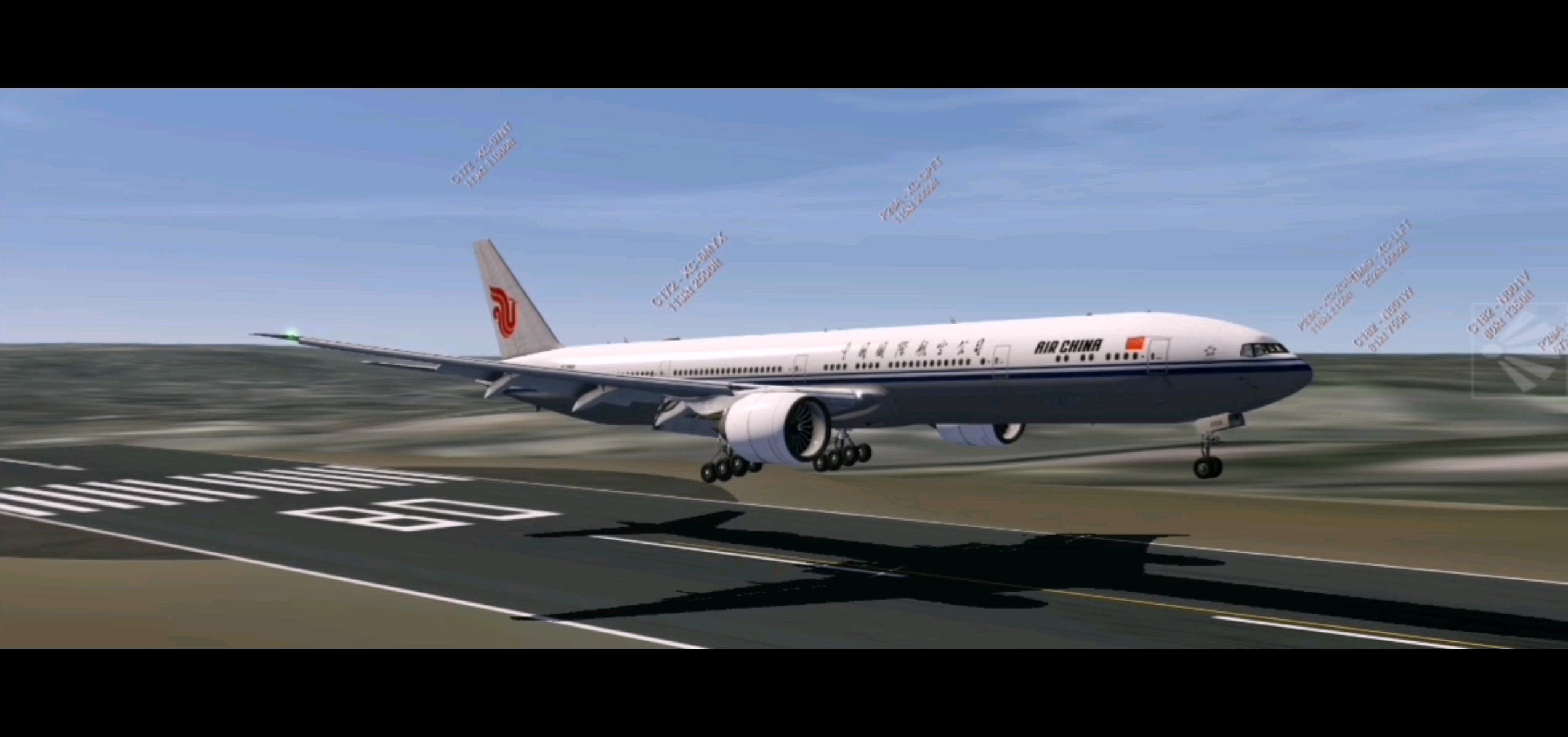 國航波音777-300er超軟著落