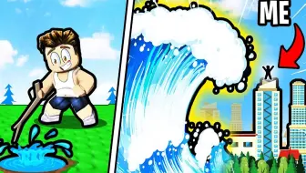 Roblox海啸生存：沙漠里居然有海啸！还有人掉进井里淹死了！