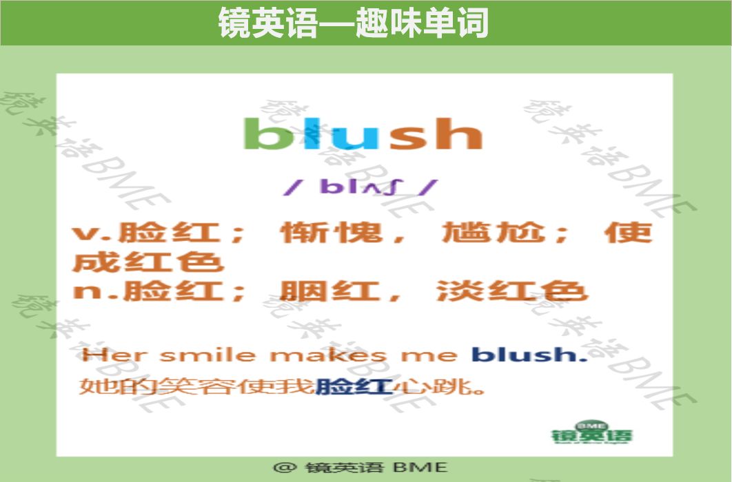 【镜英语】每日一词blush哔哩哔哩bilibili