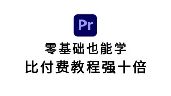 【PR教程】别再盲目自学，比付费强十倍的新手小白入门教程，零基础也能学！！