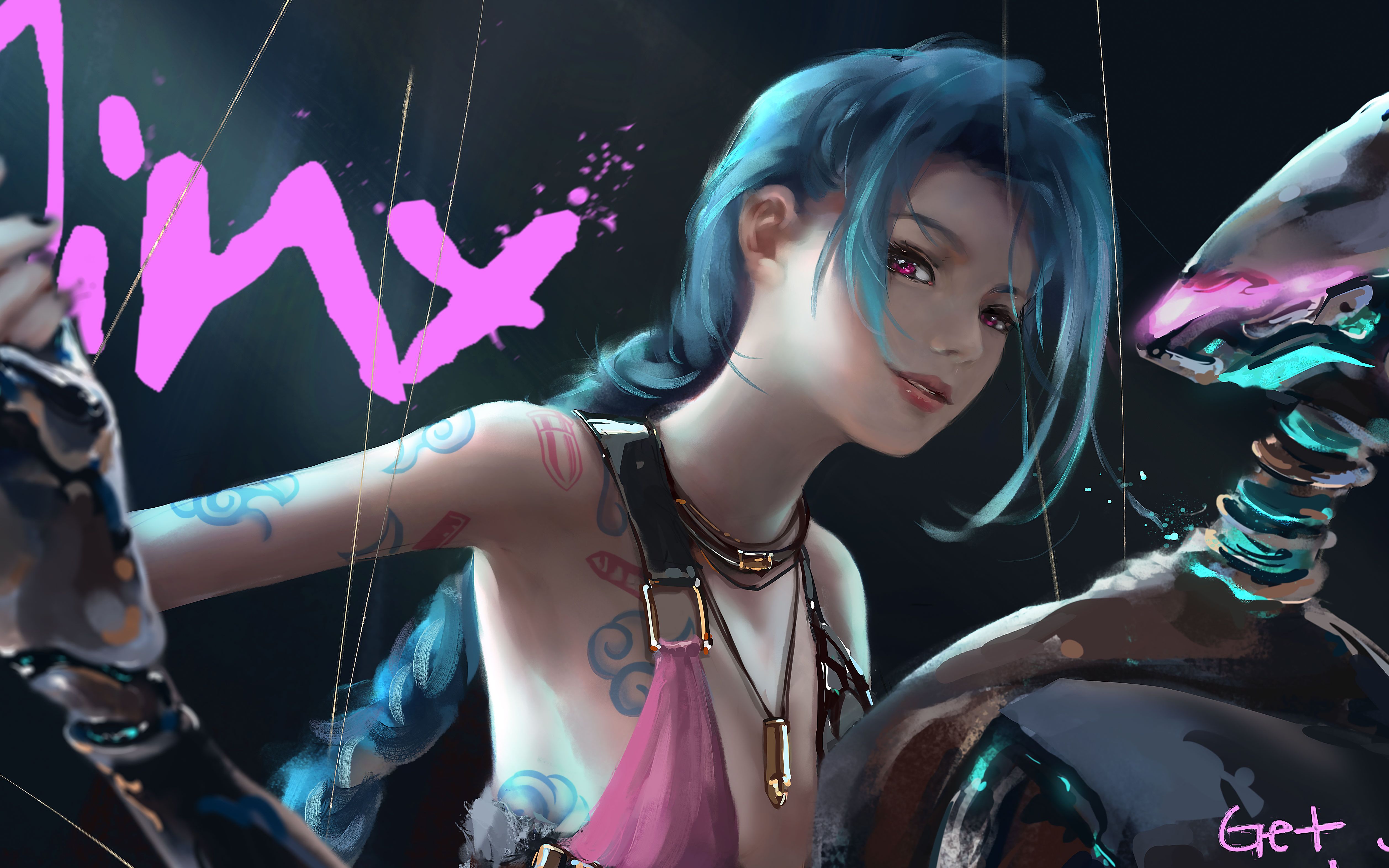 【ps绘画厚涂】lol-jinx