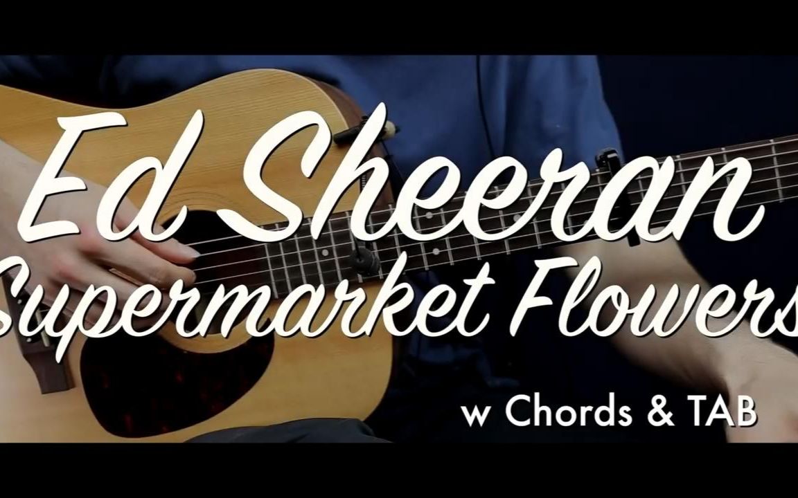 [图]【HTPE - Youtube搬运】Ed Sheeran - Supermarket Flowers 吉他教程