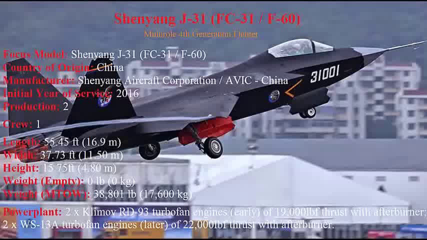 [图]Stealth fighter jet, Shenyang J-31 (FC-31 _ F-60), Initial Y