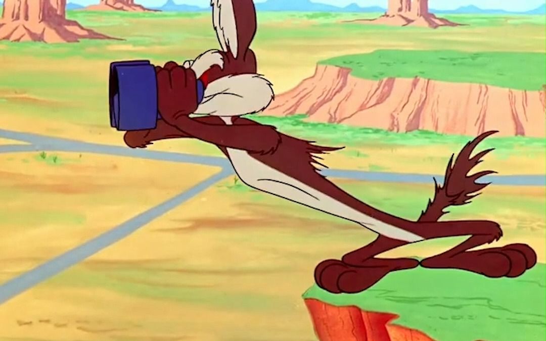 歪心狼拿着一桶陈年油漆,在石头上面画出视觉陷阱