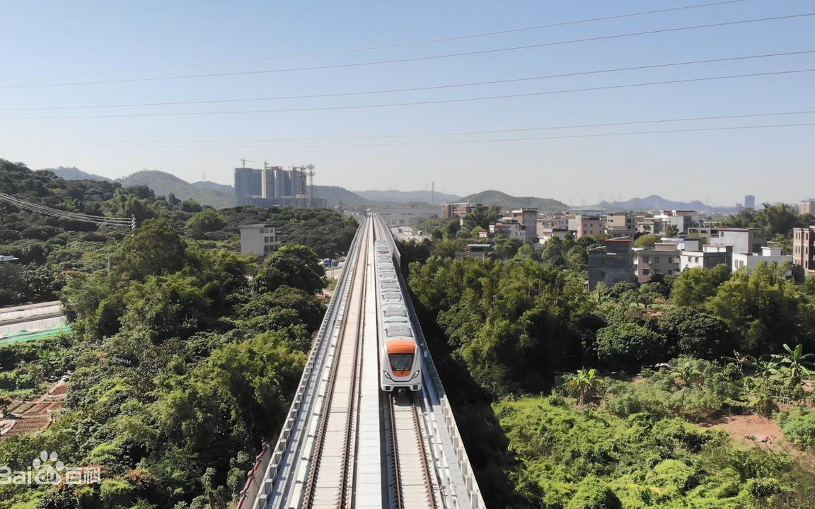 正文 广州地铁14号线竹料——钟落潭 侧面视角