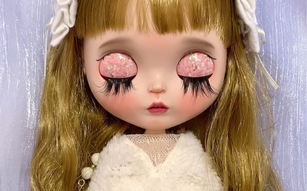 blythe小布娃娃改妆展示,甜橙改妆.