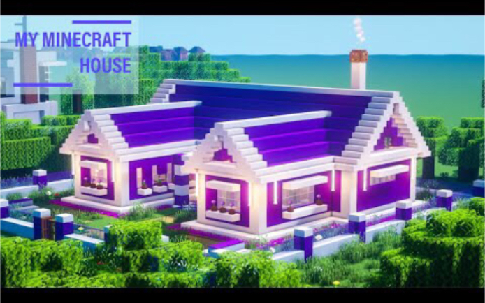 【MY MINECRAFT HOUSE】紫色小屋(授权转载)哔哩哔哩bilibili