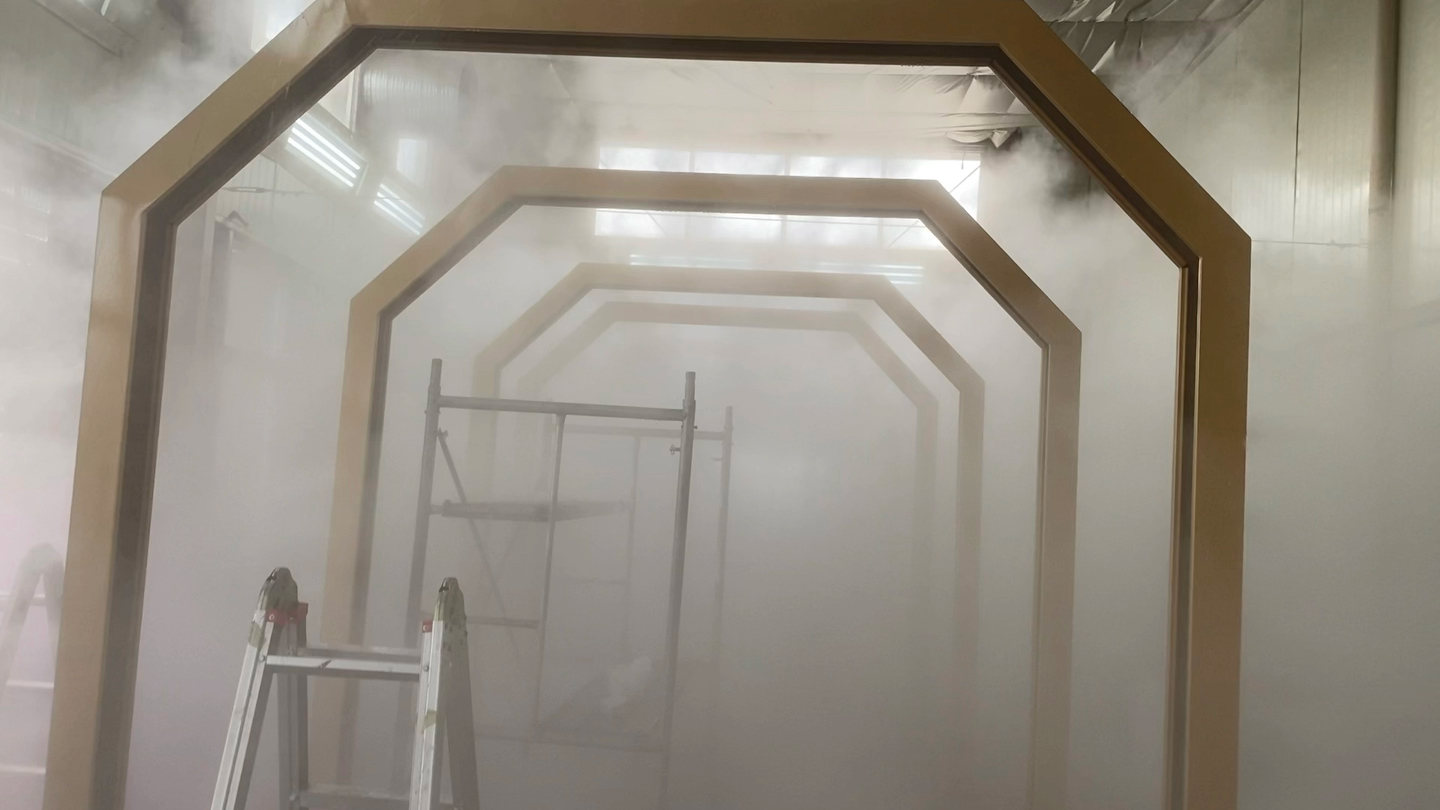 人间仙境水雾门通道,景观雾森,网红打卡装置,蚂蚁美陈_哔哩哔哩_bili