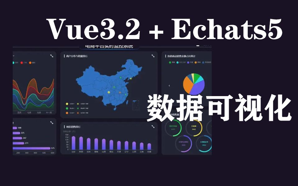 【vue3.2+Echarts5数据可视化】 折线图\柱状图\地图\组件封装\axios封装\异步组件\代码优化\疫情地图/WEB前端 S0053哔哩哔哩bilibili